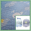 cotton printed bubbled seersucker for baby wear and bedding